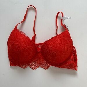 NWT French Affair Spicy Orange Lace Bra Size 36C